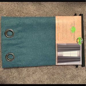 Teal curtain